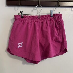 Peloton Pink Running Shorts Liner Athletic Light Weight Workout‎ Gear Small